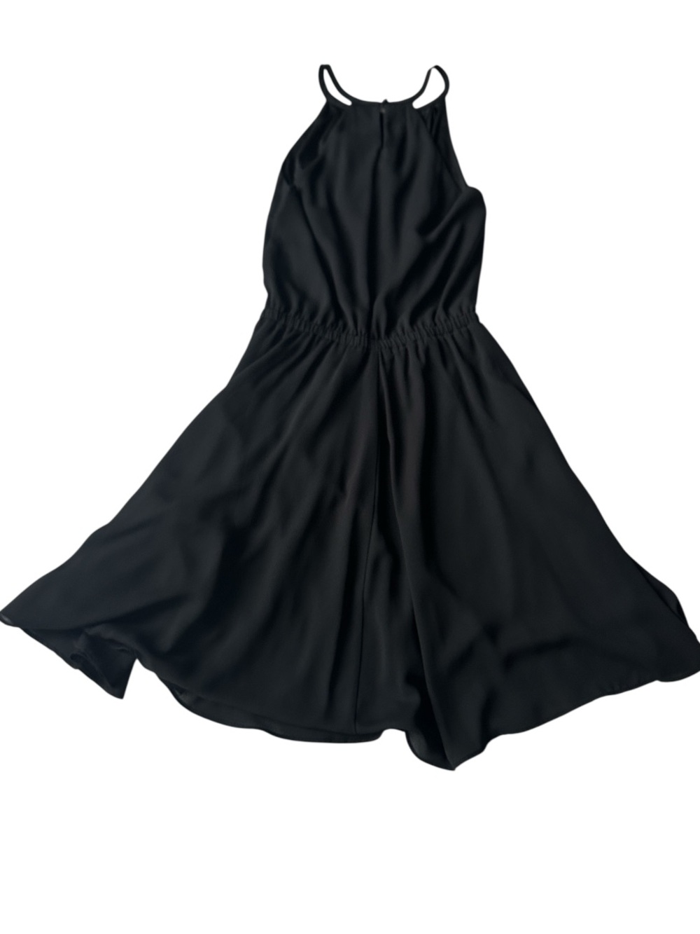 Banana Republic Black Halter Fit & Flare A-line Dress - Picture 7 of 8